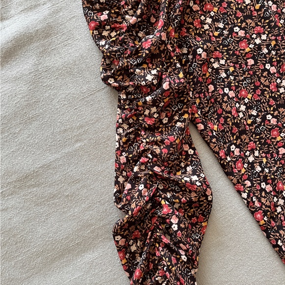 MAX Studio Floral 3/4 Ruched Sleeve Blouse SZ S - Picture 7 of 7